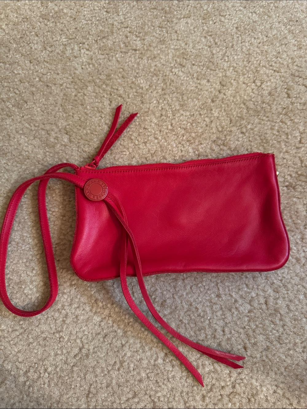 GAP - Red Genuine Leather Wristlet Clutch